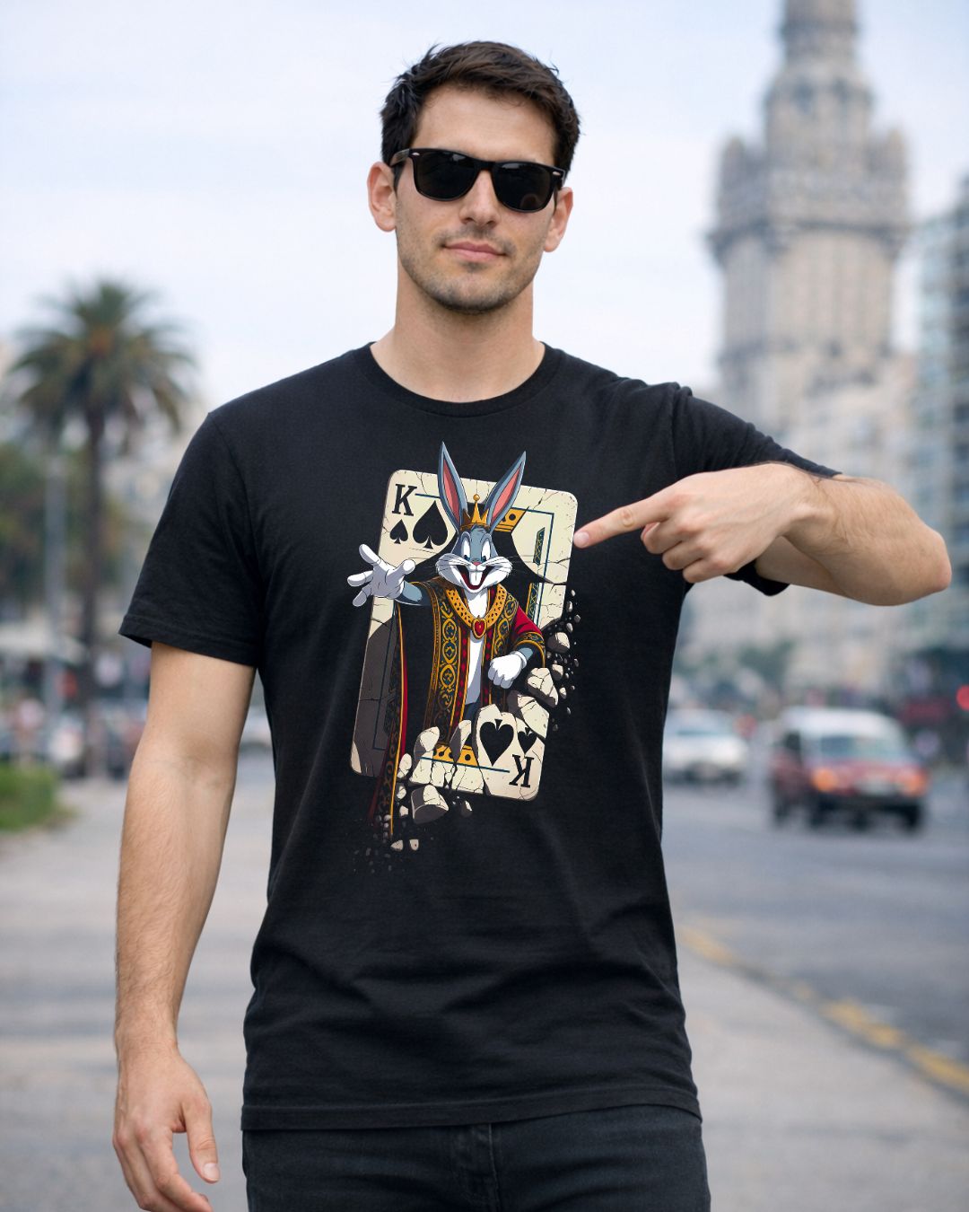 #233 Bugs Bunny Poker - Front Black Solid