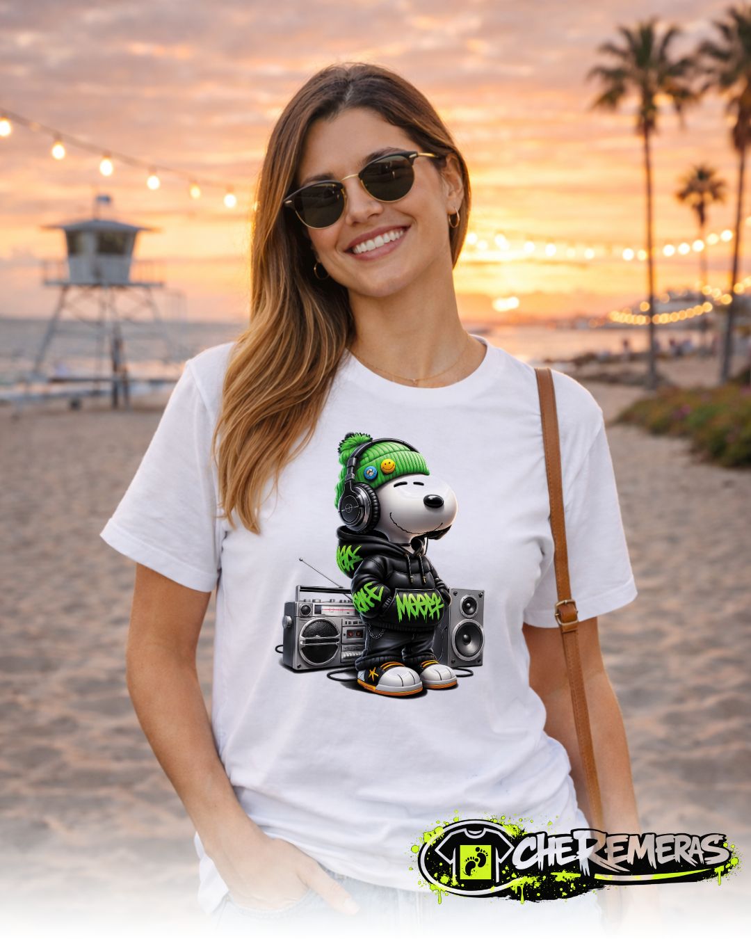 Remera Snoopy #56 - Front White Solid