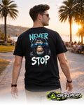 Remera Monkey Never Stop #01 - Back Black Solid