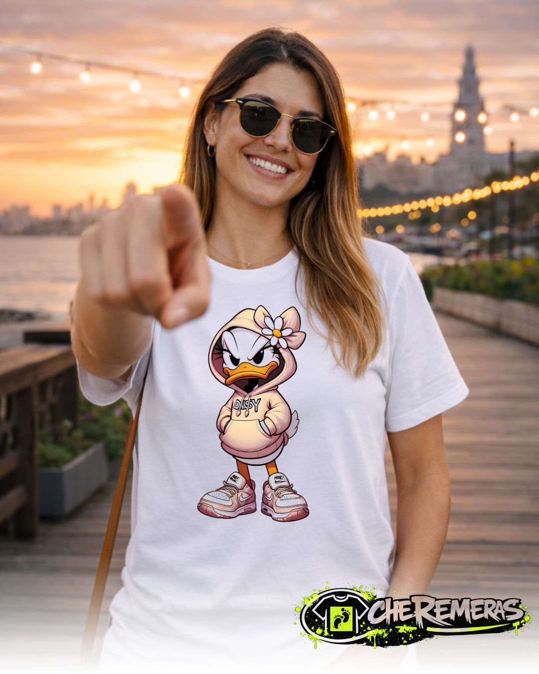 Remera Daisy Duck #212 - Front White Solid