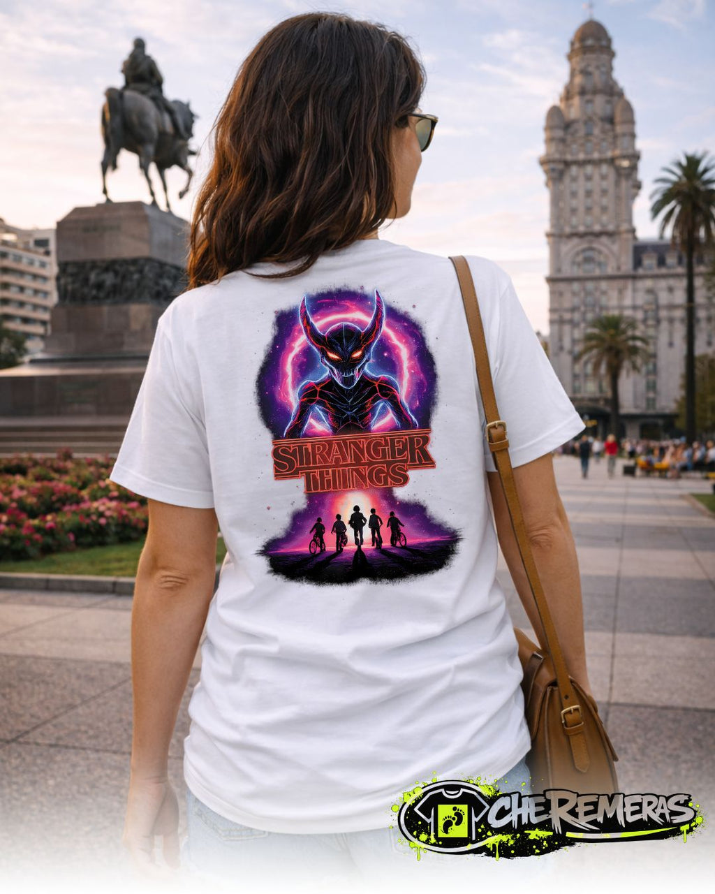 Remera Stranger Things #05 - Back White Solid
