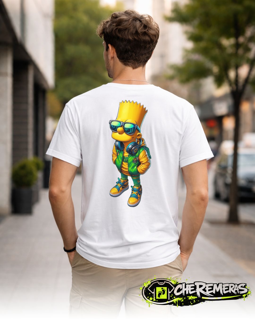 Remera Bart #54 - Back White Solid