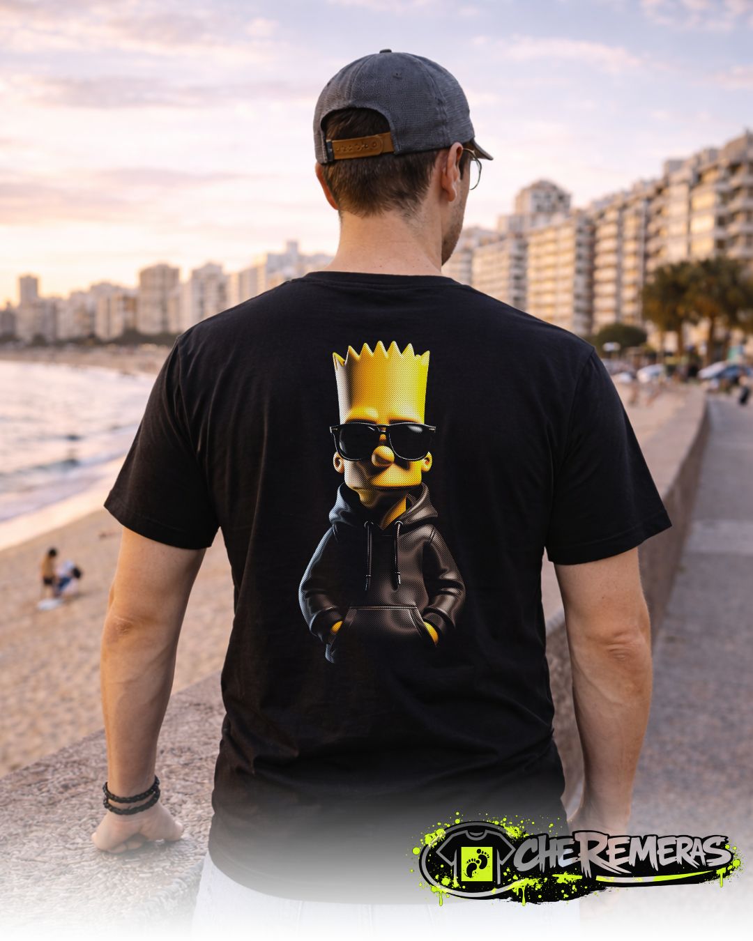 Remera Bart - #35 - Back Black Solid