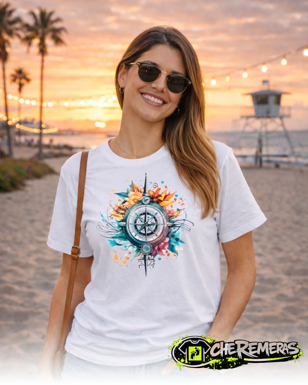 Remera Multicolored Compass #21 - Front White Solid