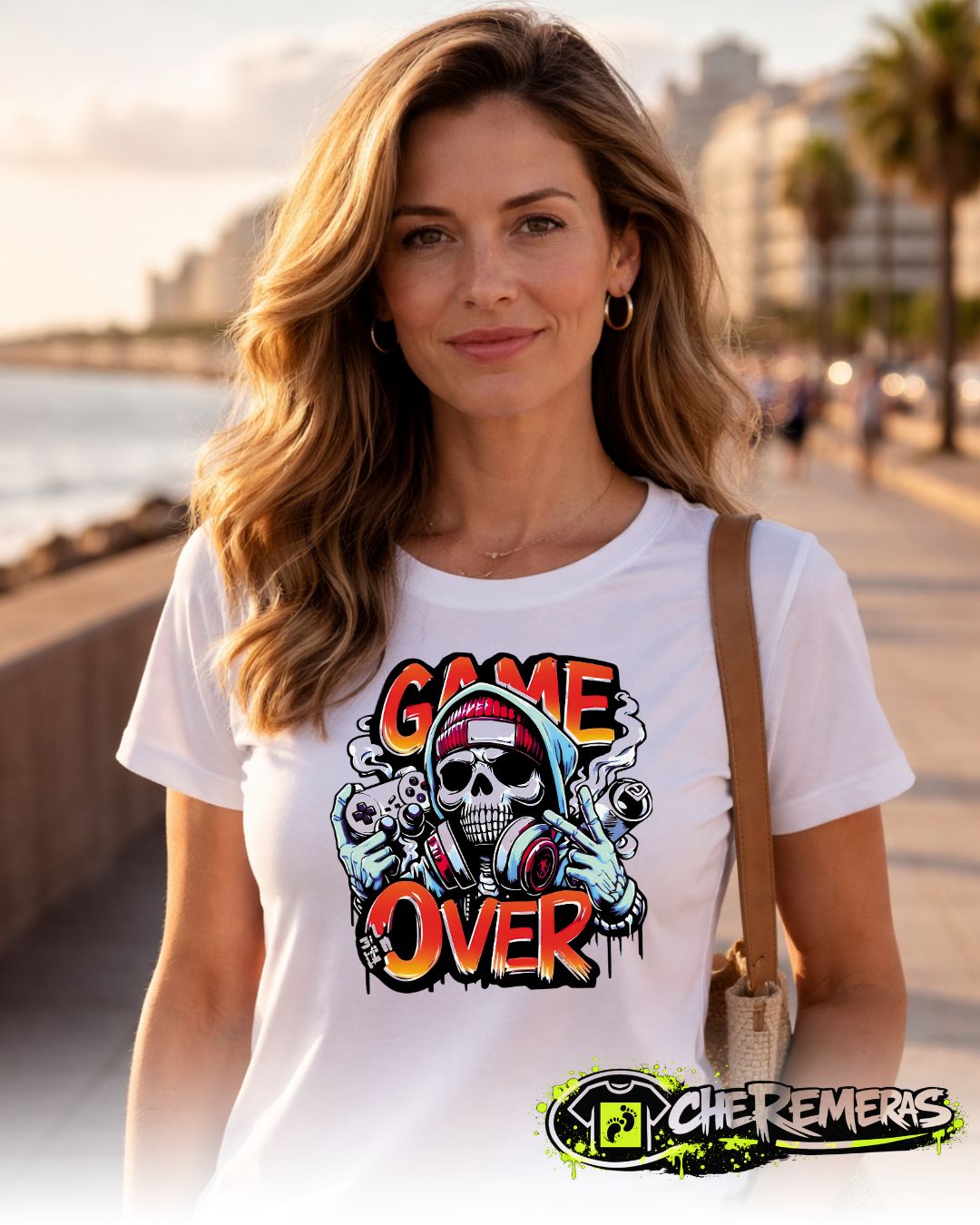 Remera Game Over #254 - Front White Solid