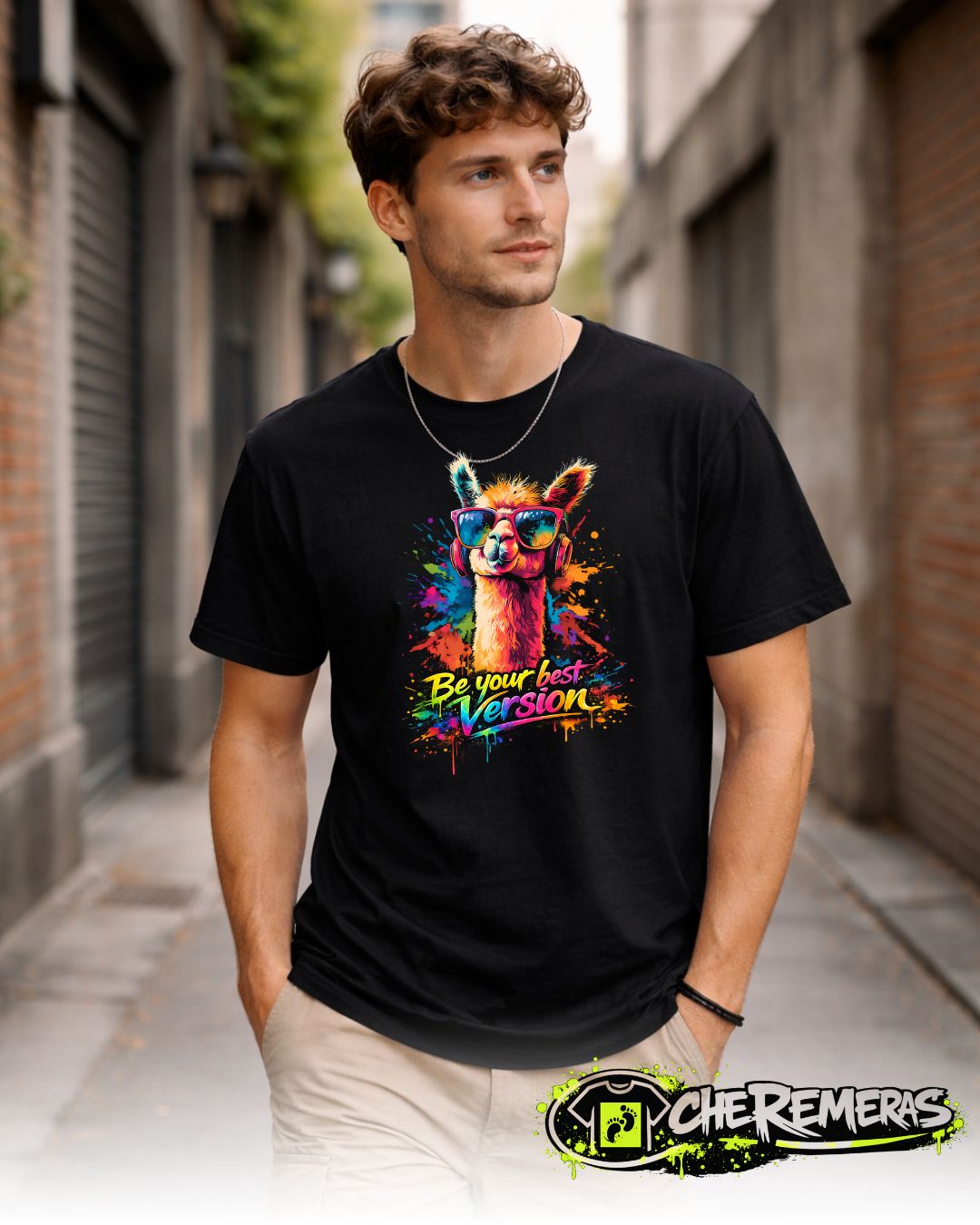 Remera Flame #82 - Front Black Solid