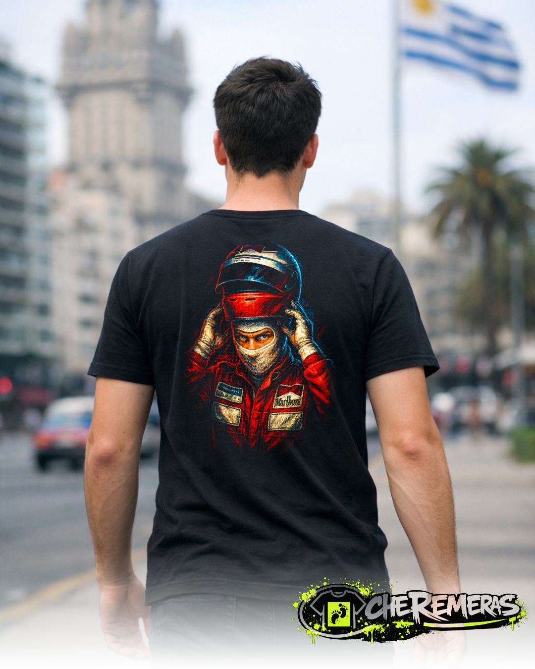 Remera F1 Retro #63 - Back Black Solid