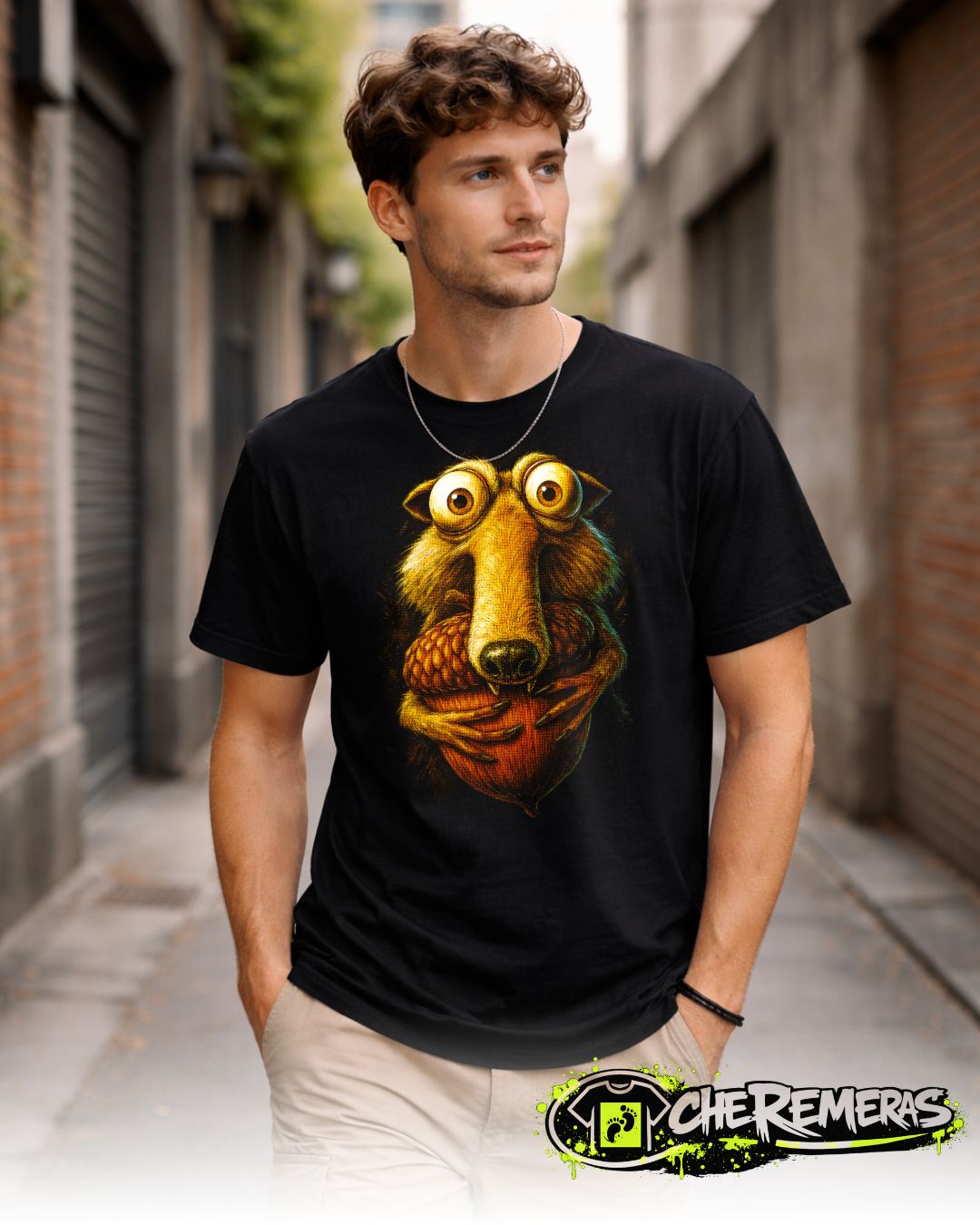 Remera Scrat #81 - Front Black Solid
