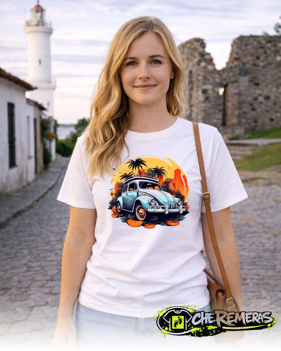 Remera Volkswagen Beetle #53 - Front White Solid