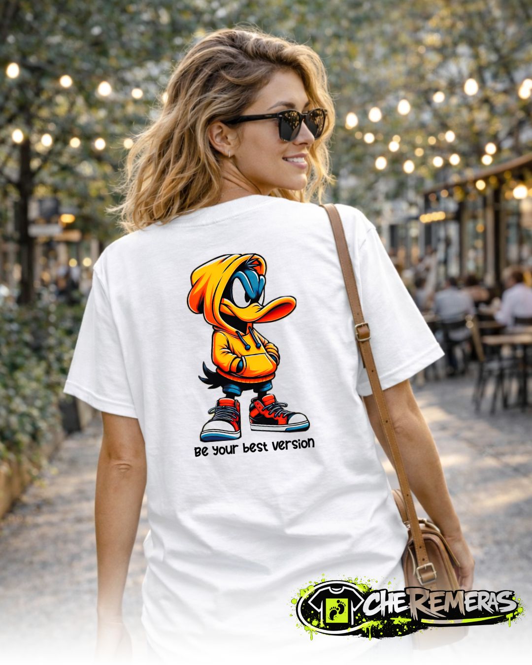 Remera Pato Lucas #99 - Back White Solid