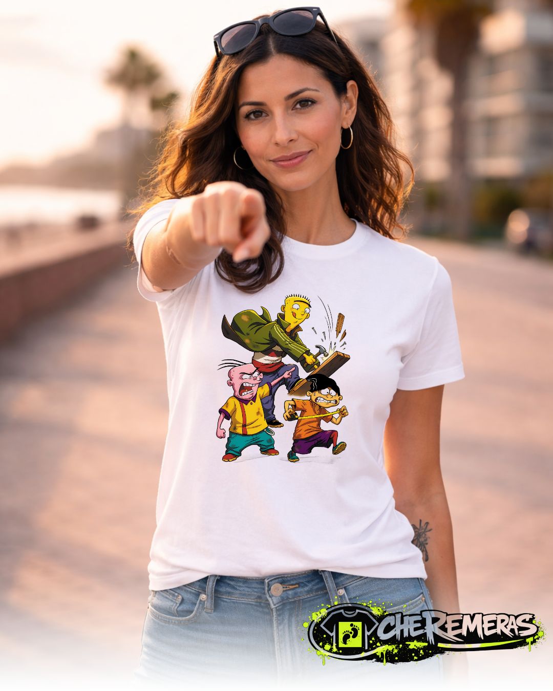 Remera Ed Edd y Eddy #248 - Front White Solid