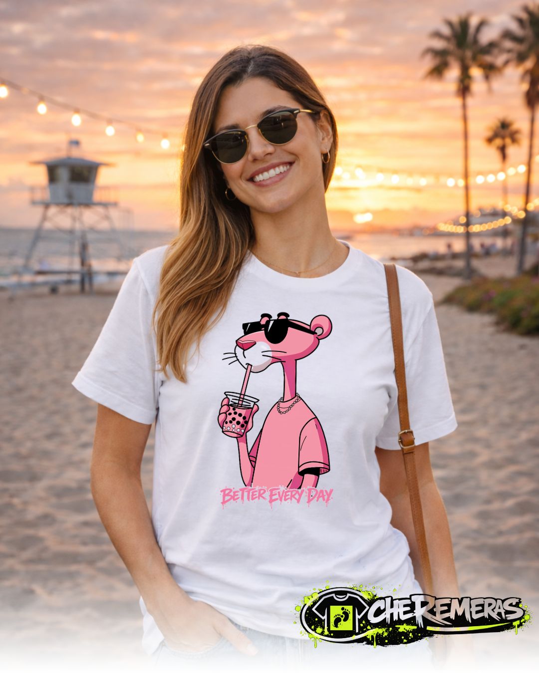 Remera The Pink Panther #236 - Front White Solid