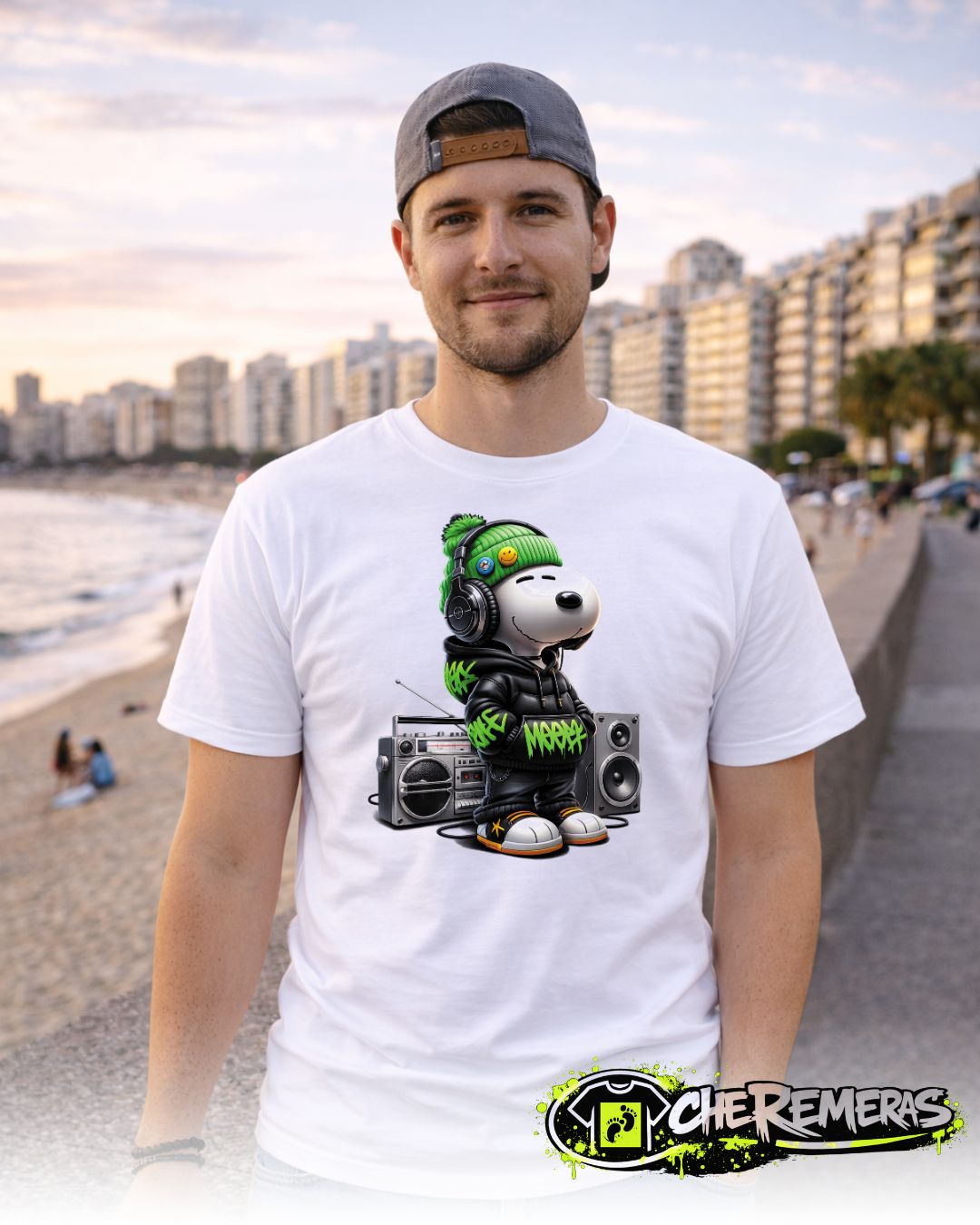 Remera Snoopy #56 - Front White Solid