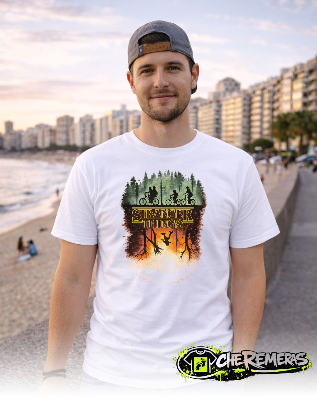 Remera Stranger Things #23 - Front White Solid