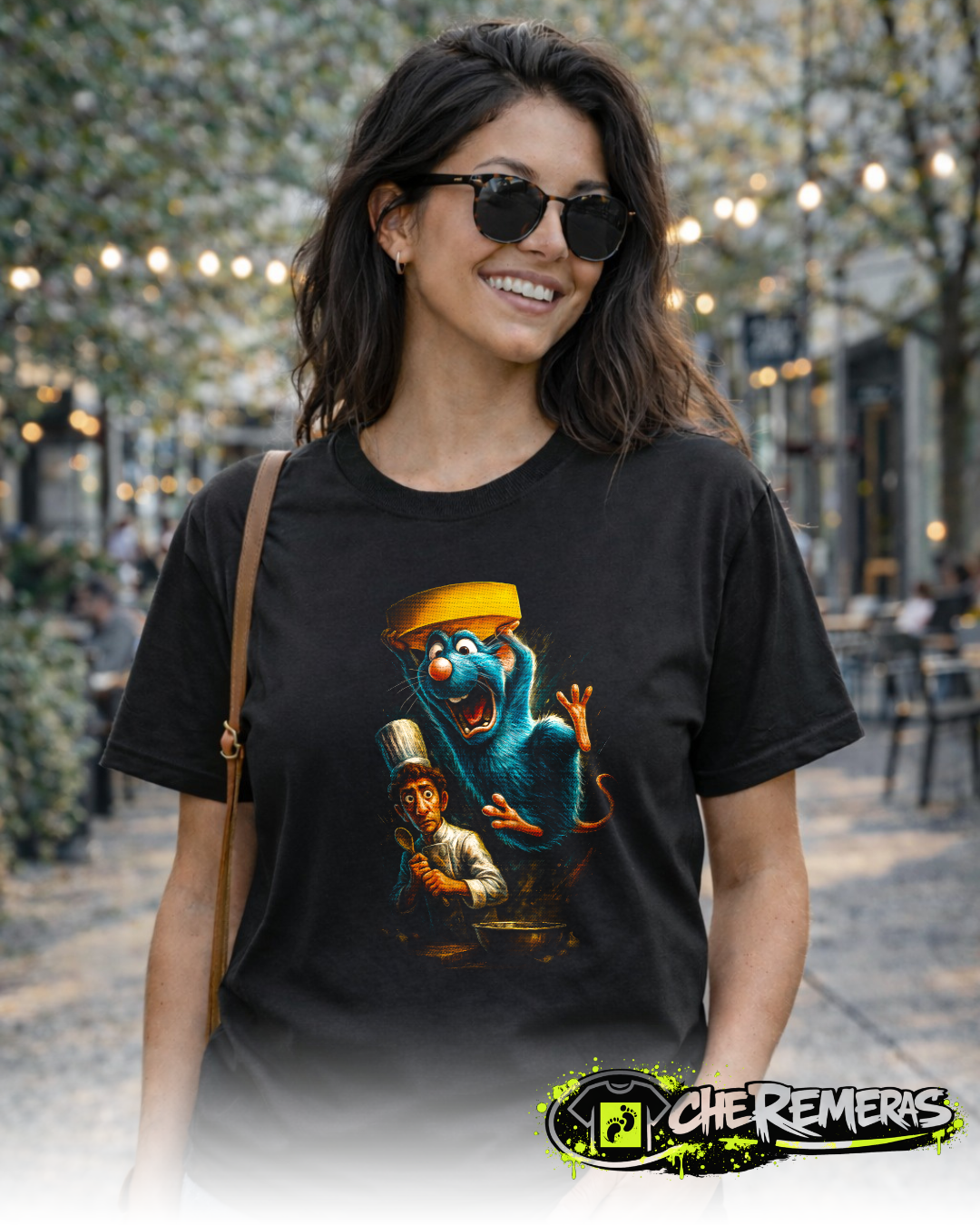 Remera Ratatouille #166 - Front Black Solid
