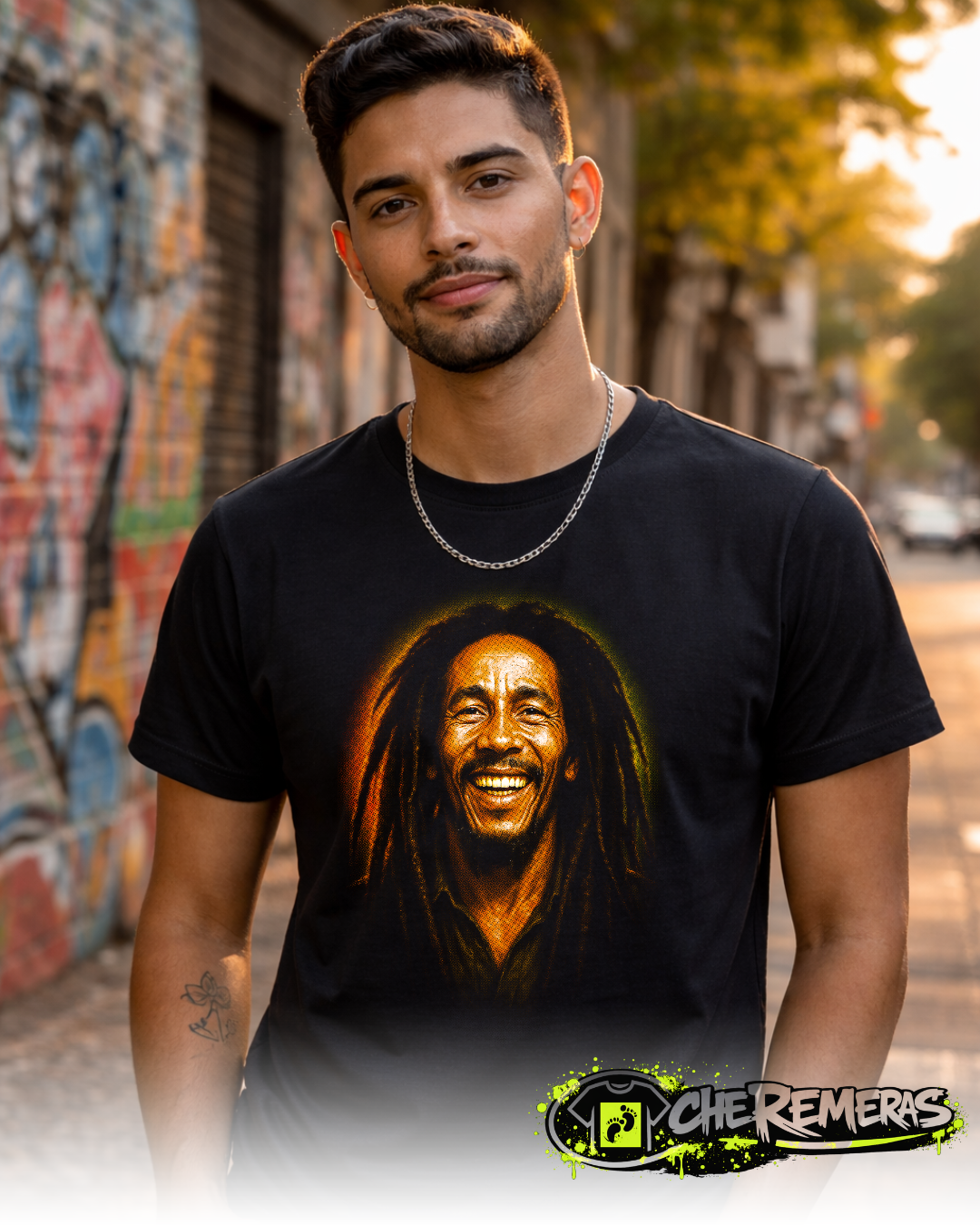 #170 - Bob Marley - Front Black Solid