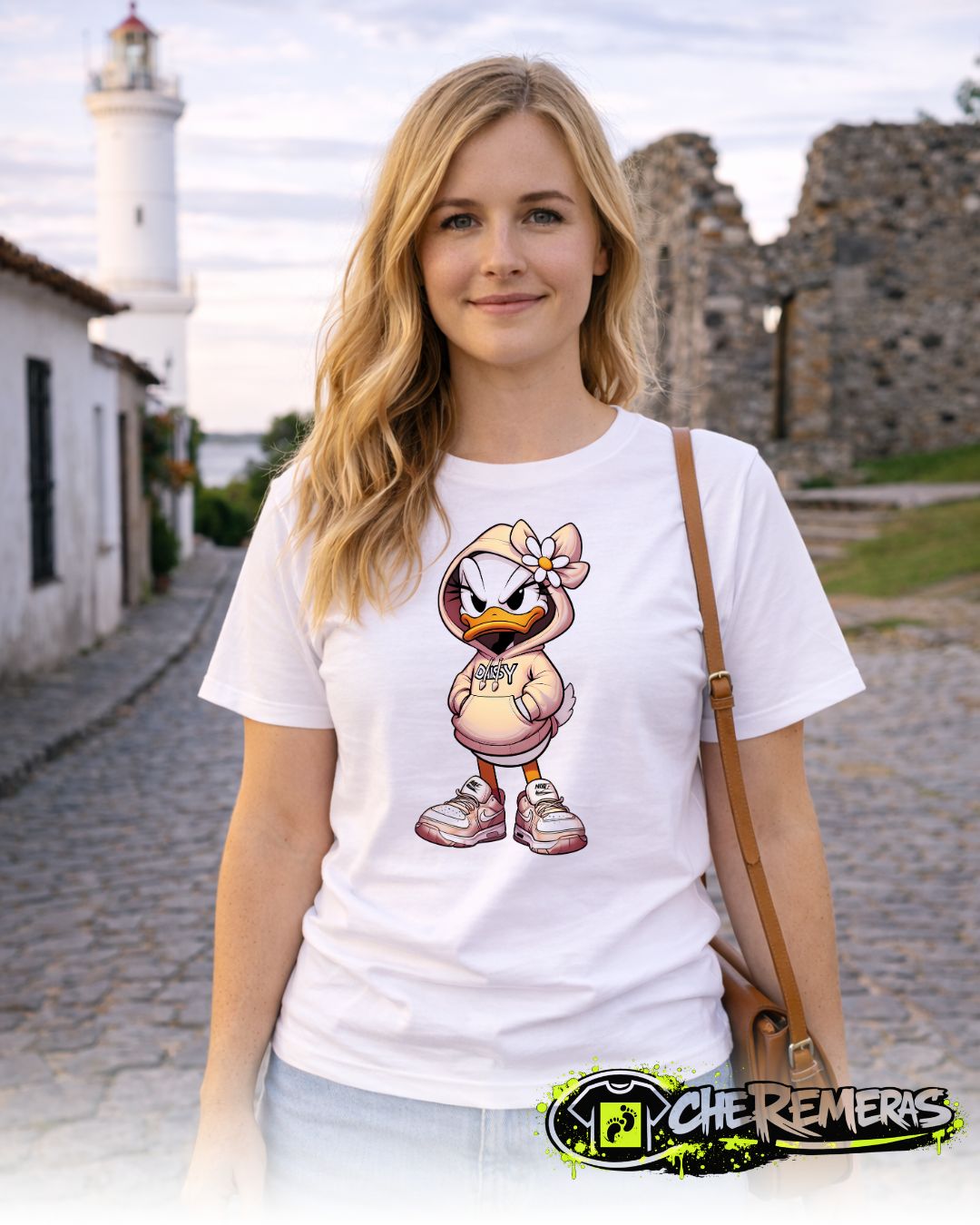 Remera Daisy Duck #212 - Front White Solid