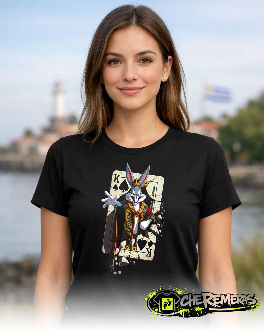 #233 Bugs Bunny Poker - Front Black Solid