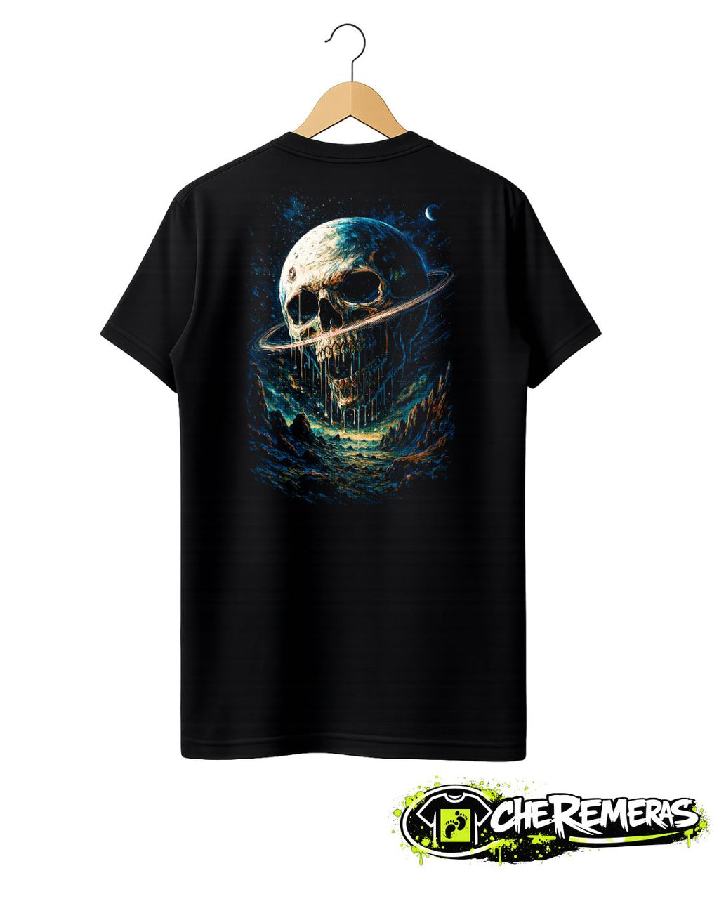 Remera Skull Emerges #10 - Back Black Solid