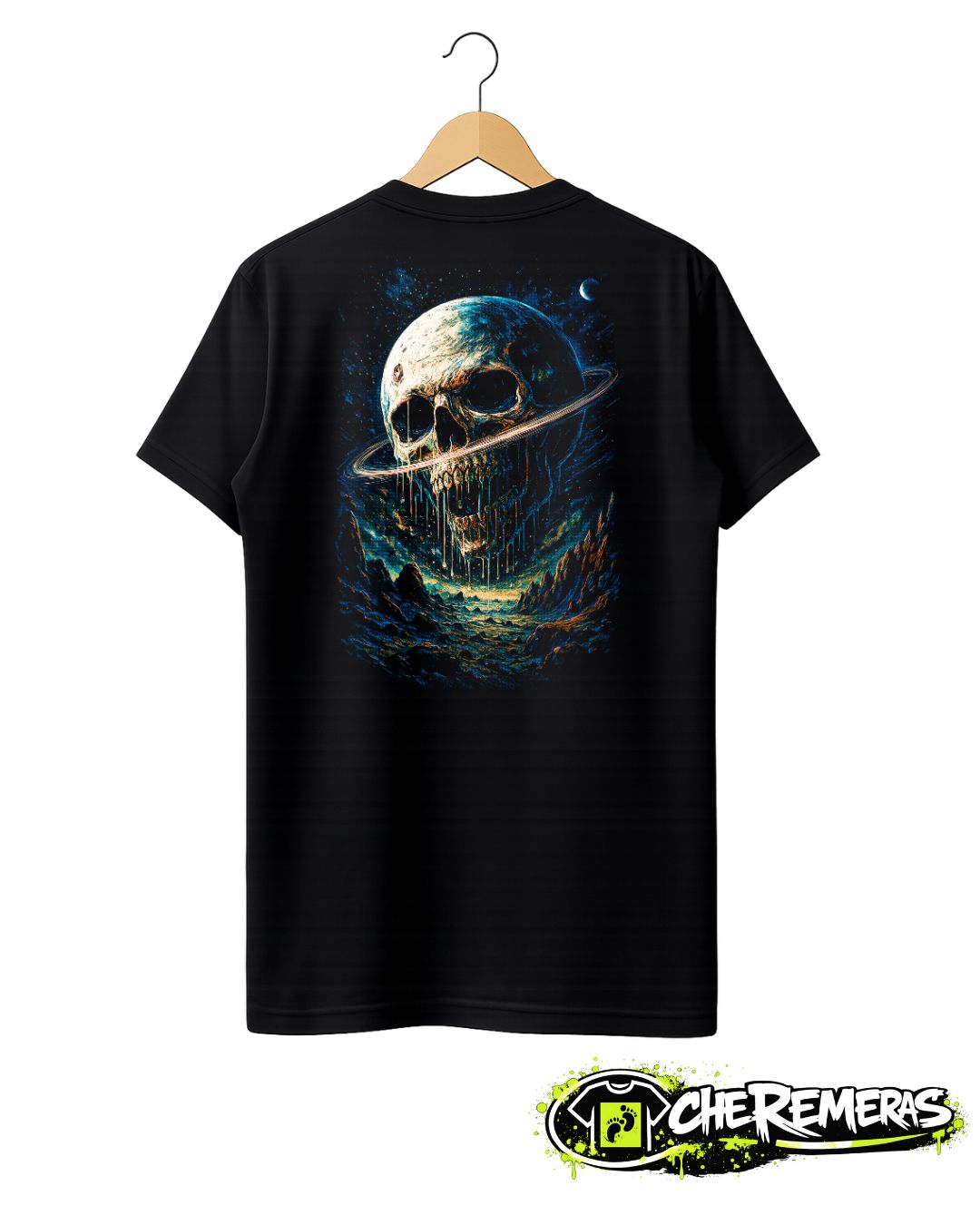 Remera Skull Emerges #10 - Back Black Solid