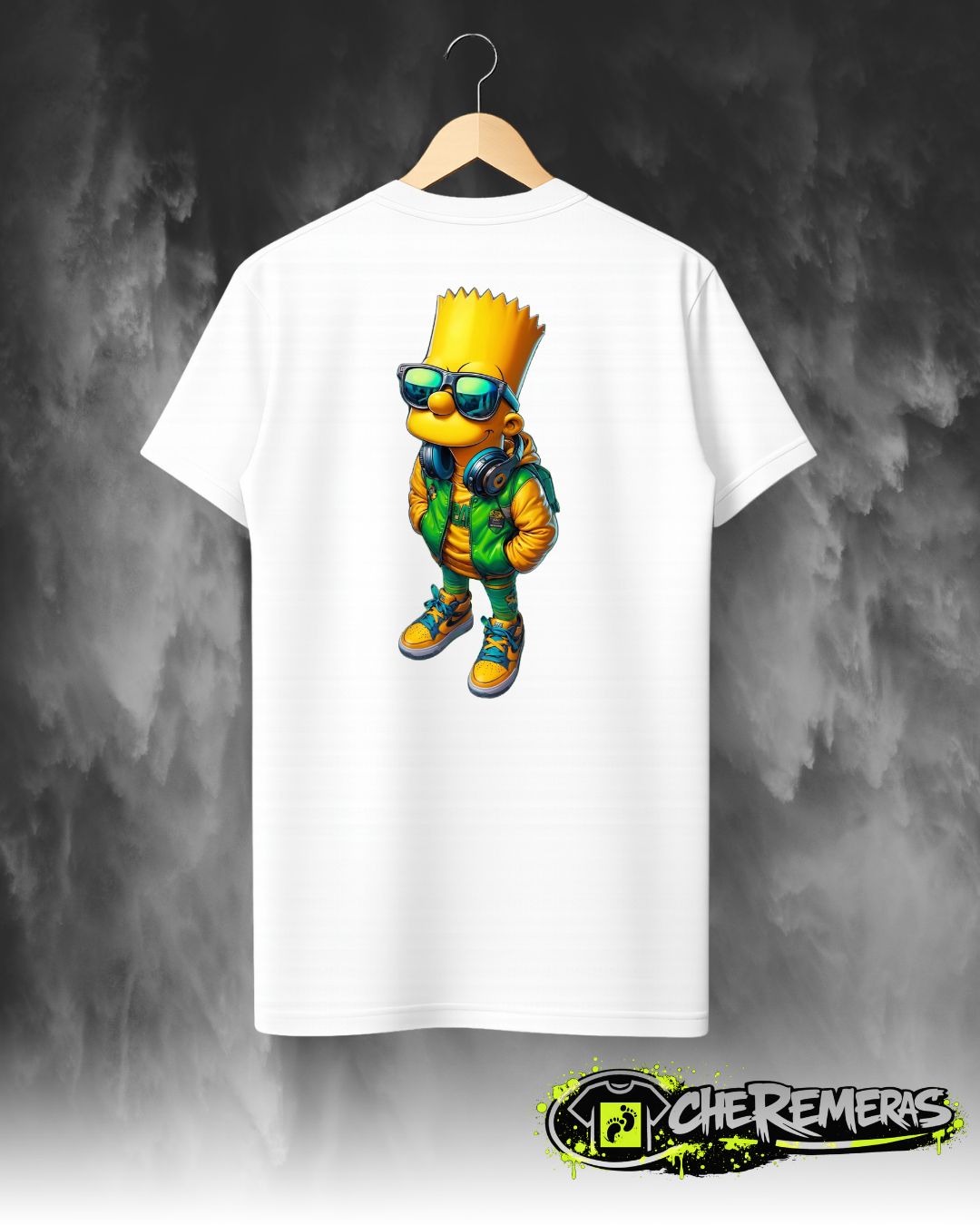 Remera Bart #54 - Back White Solid