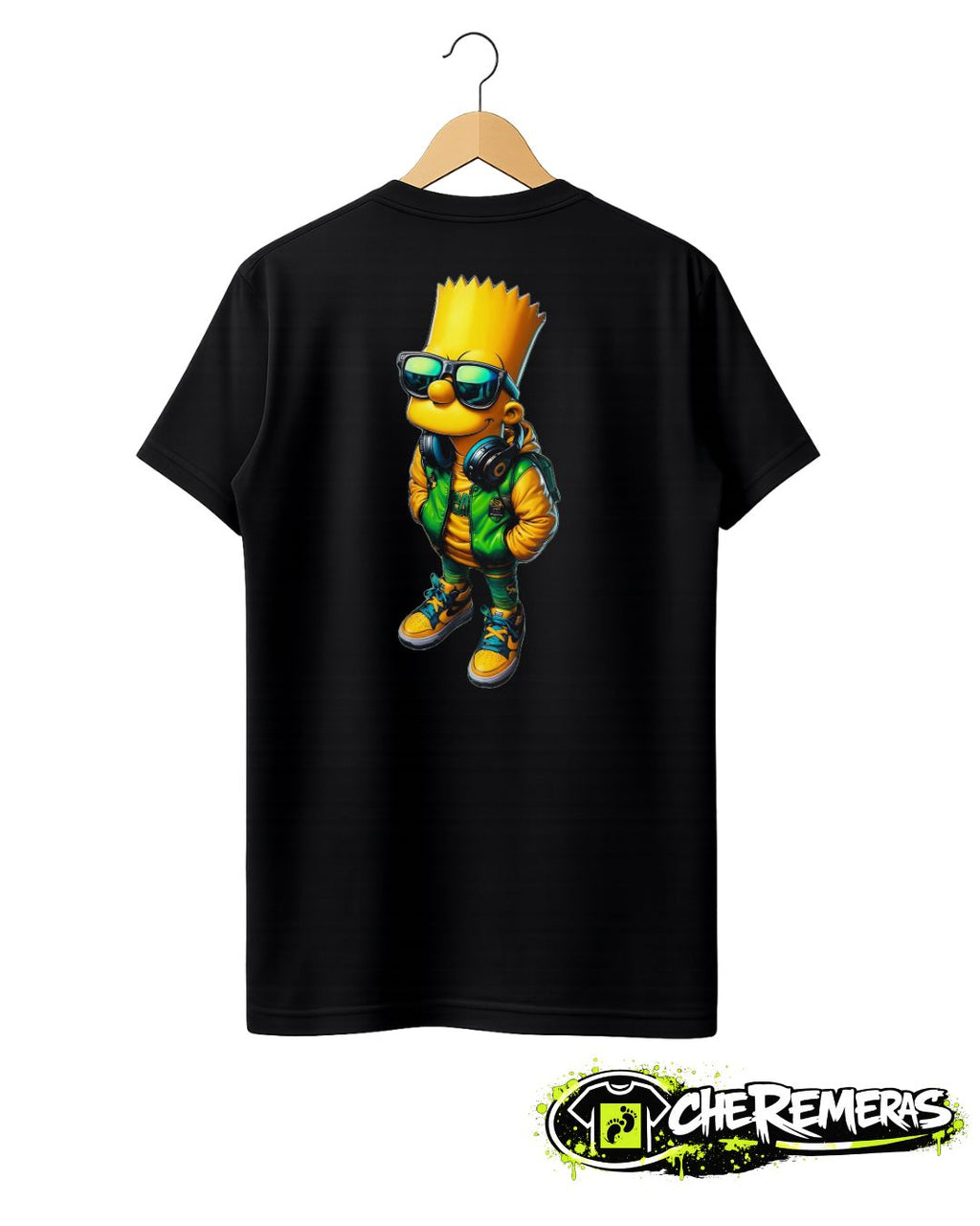 Remera Bart #54 - Back Black Solid