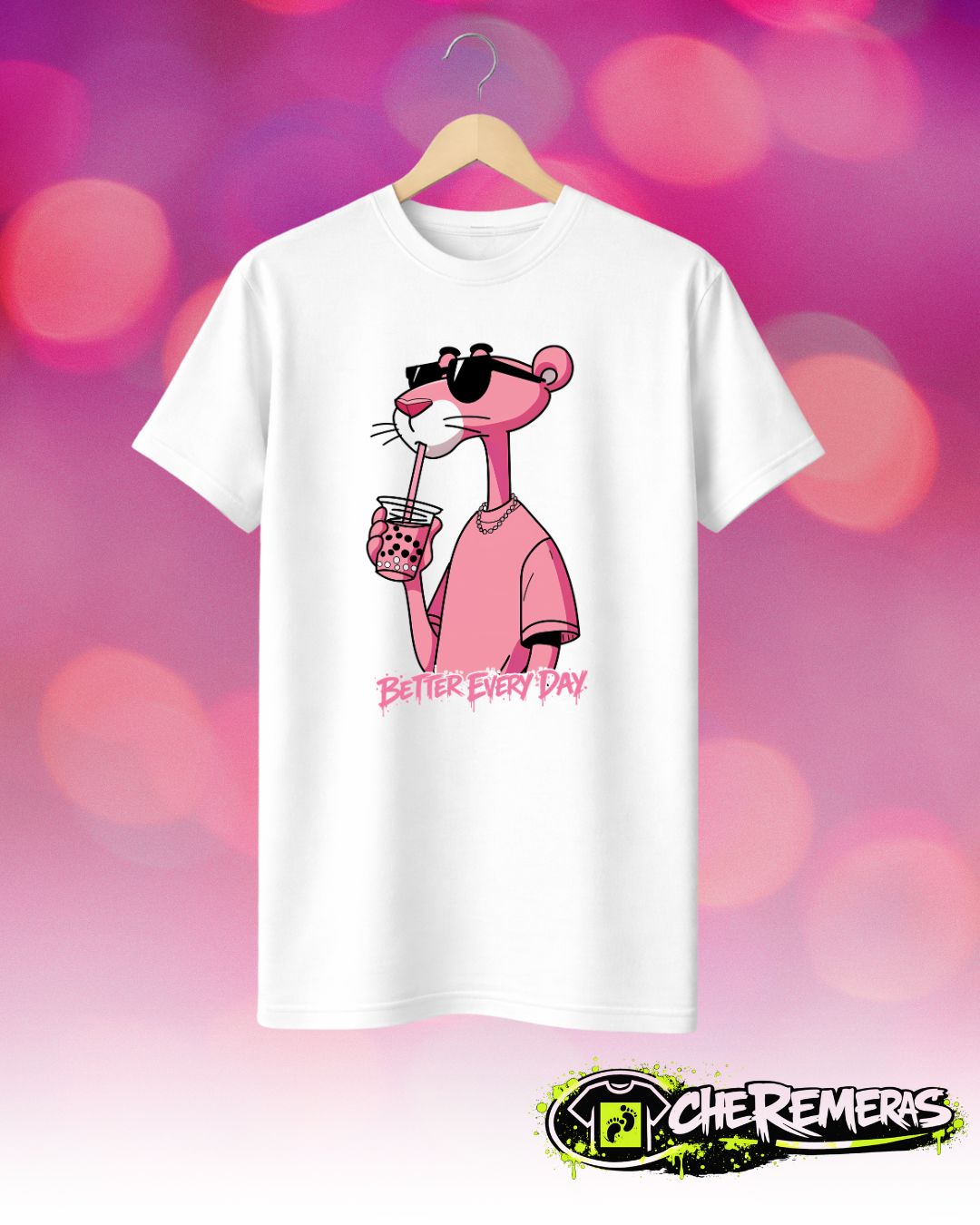Remera The Pink Panther #236 - Front White Solid