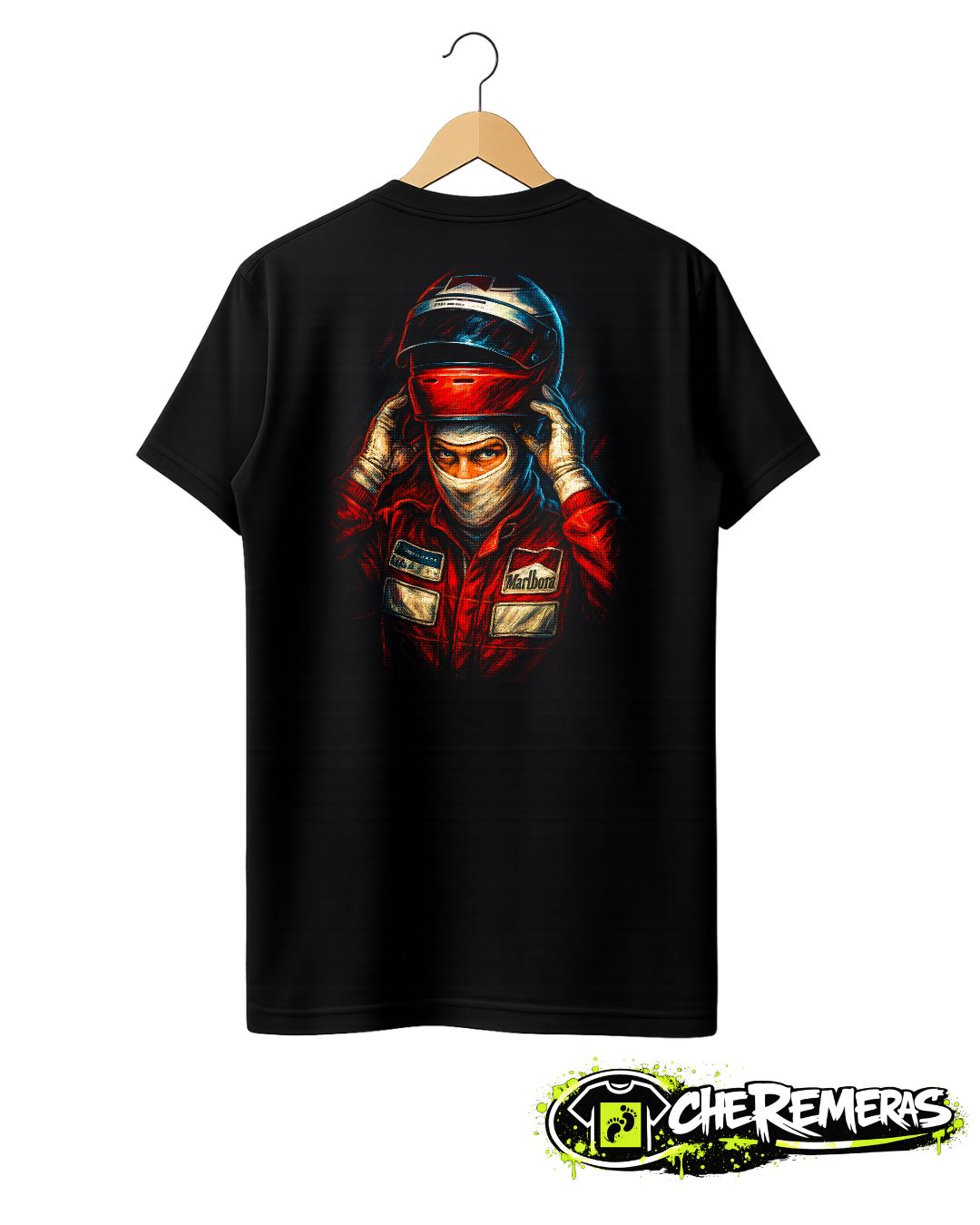 Remera F1 Retro #63 - Back Black Solid