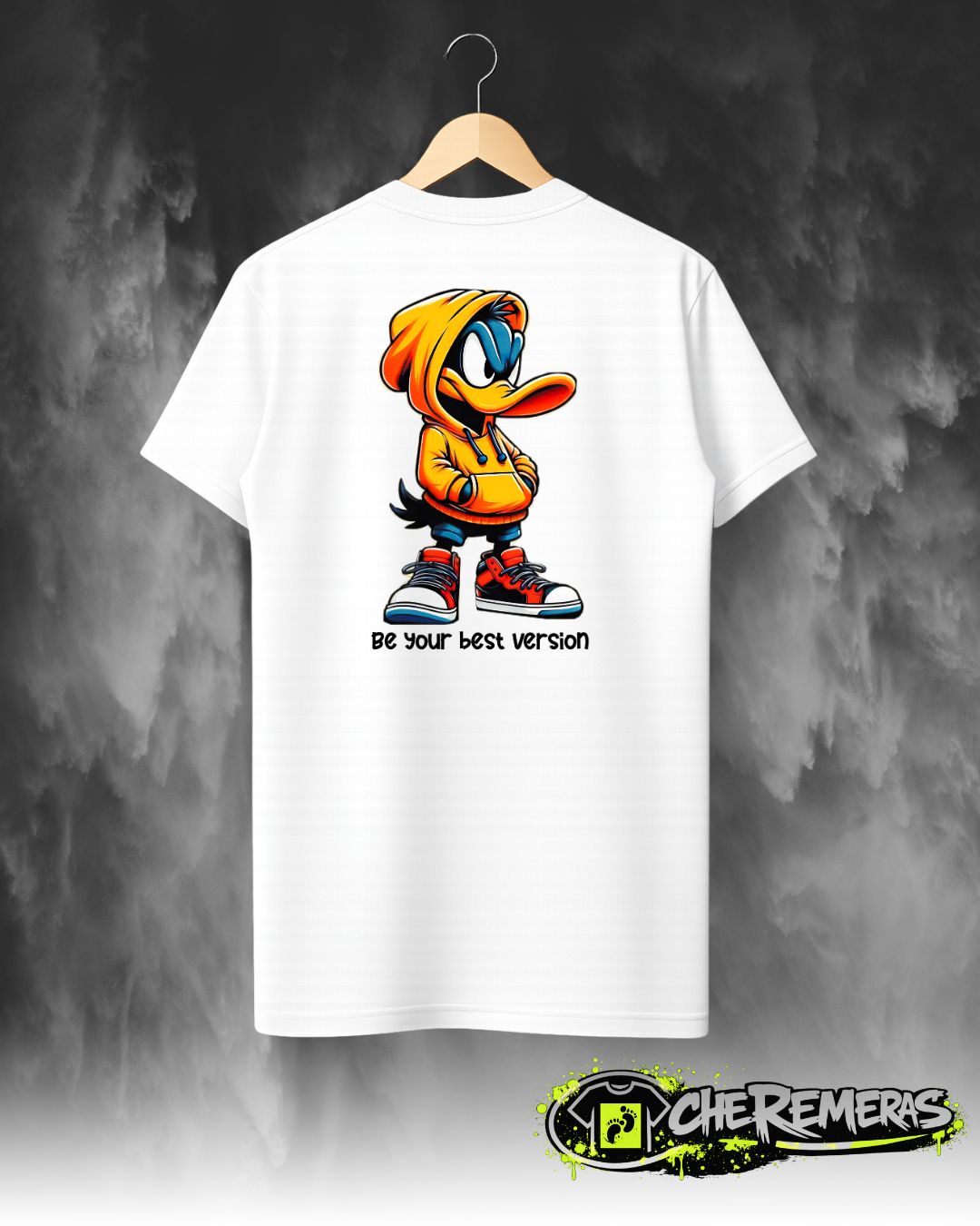 Remera Pato Lucas #99 - Back White Solid