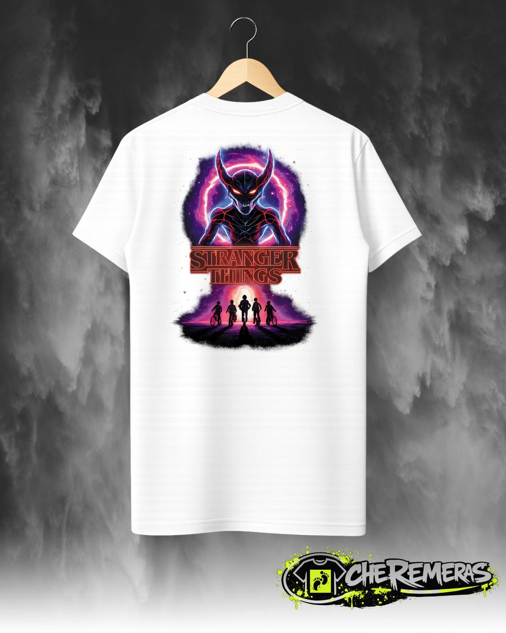 Remera Stranger Things #05 - Back White Solid