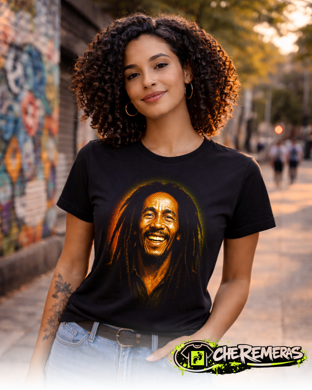#170 - Bob Marley - Front Black Solid
