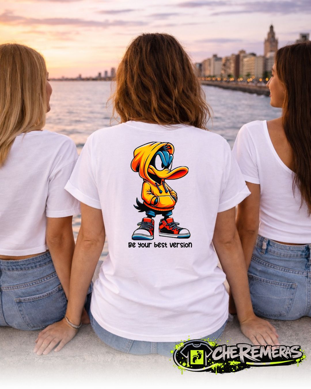 Remera Pato Lucas #99 - Back White Solid