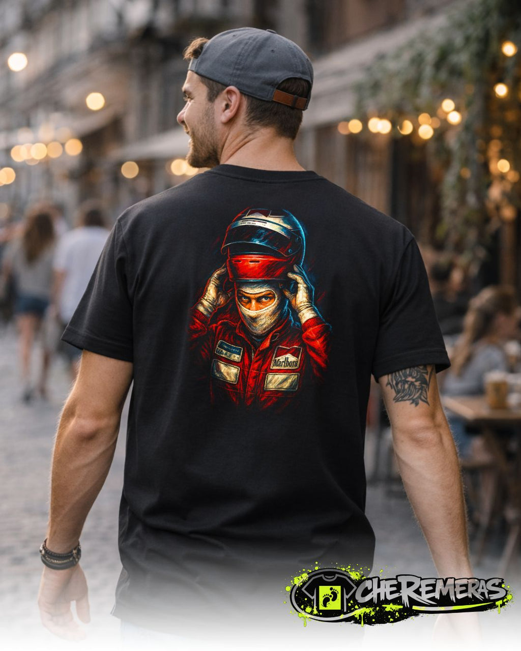 Remera F1 Retro #63 - Back Black Solid