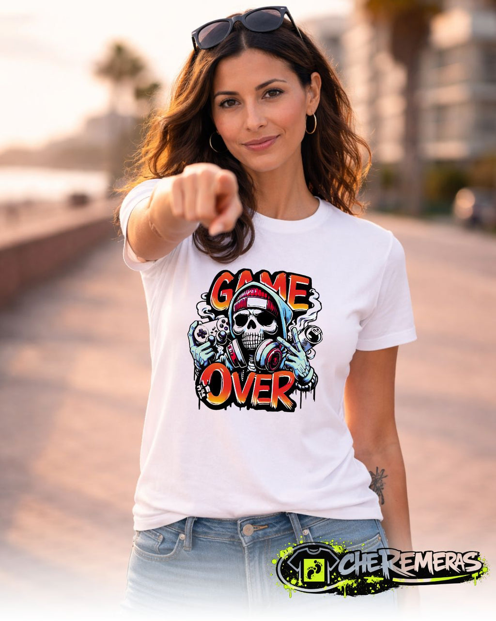 Remera Game Over #254 - Front White Solid