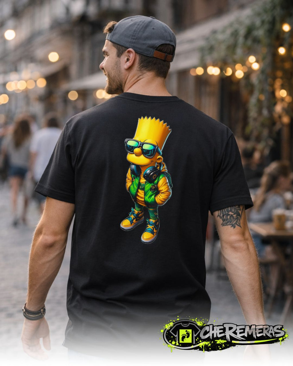 Remera Bart #54 - Back Black Solid