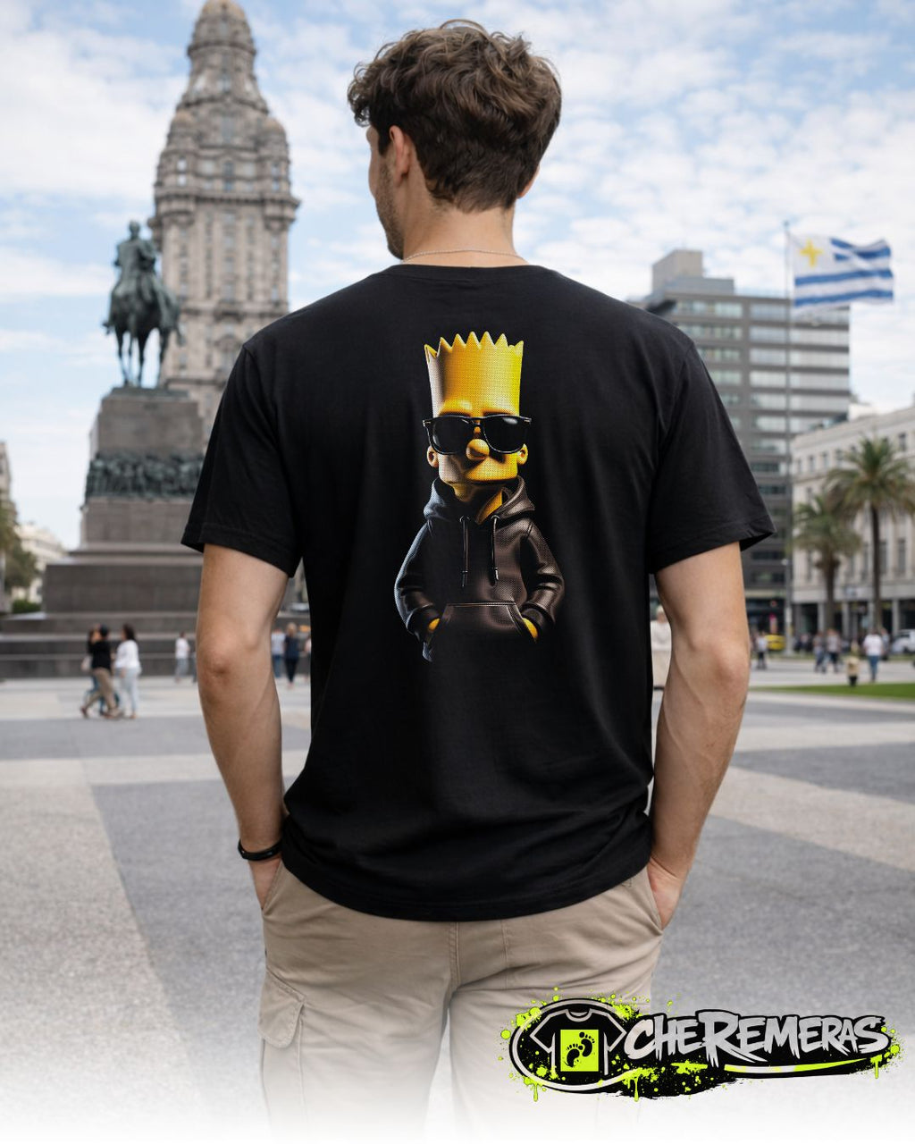 Remera Bart - #35 - Back Black Solid