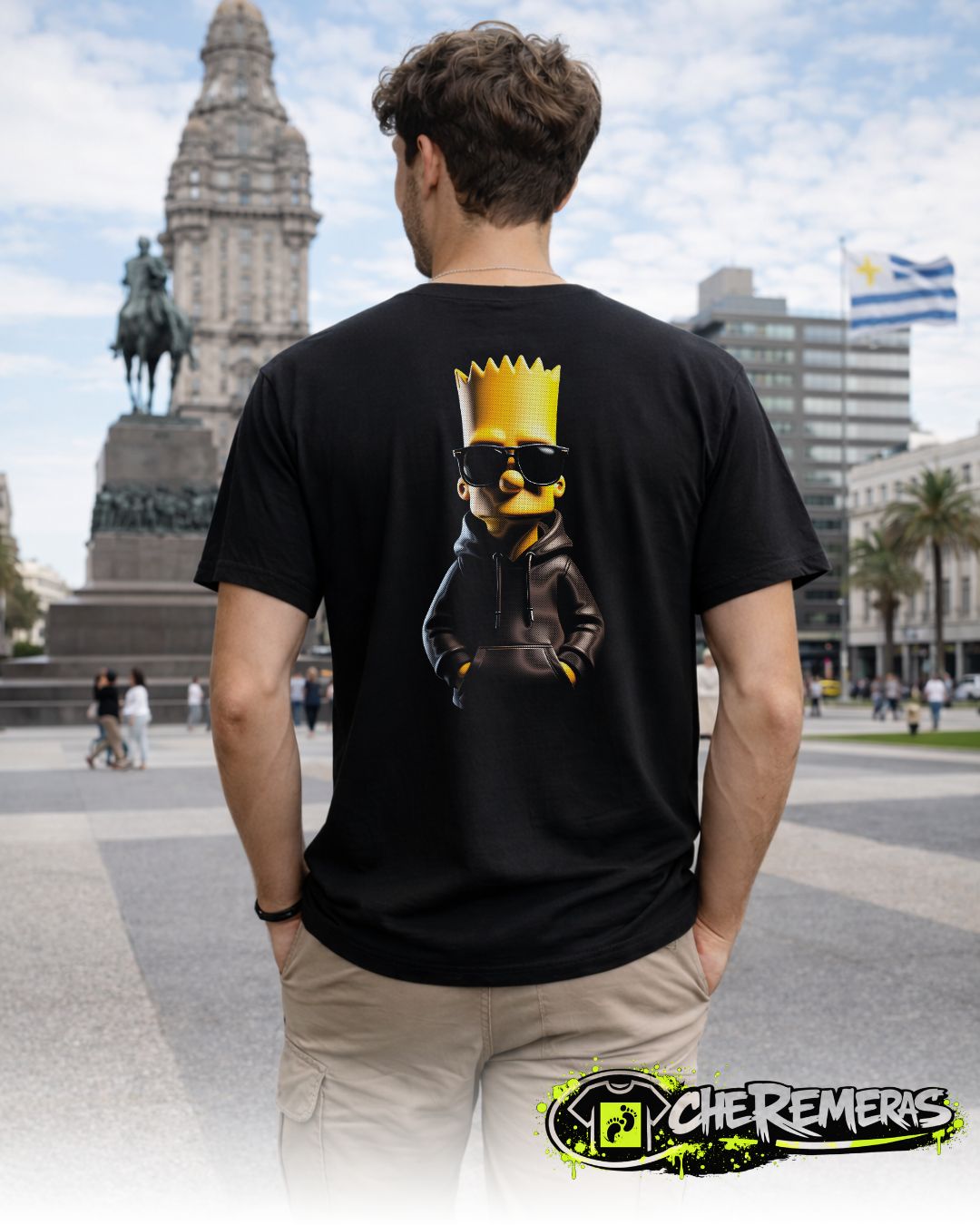 Remera Bart - #35 - Back Black Solid