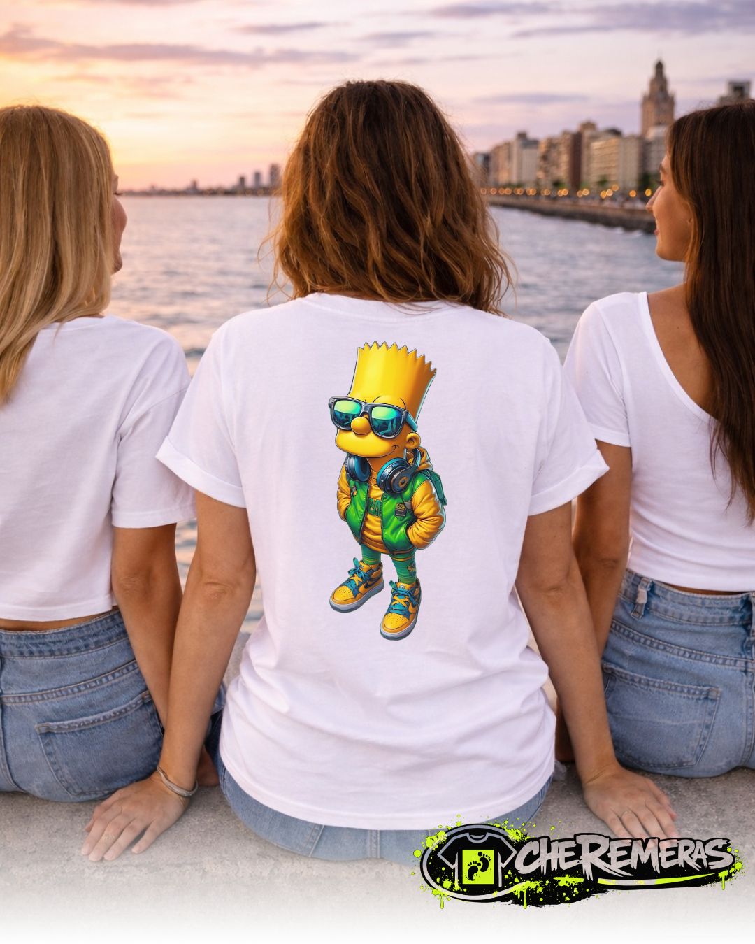 Remera Bart #54 - Back White Solid