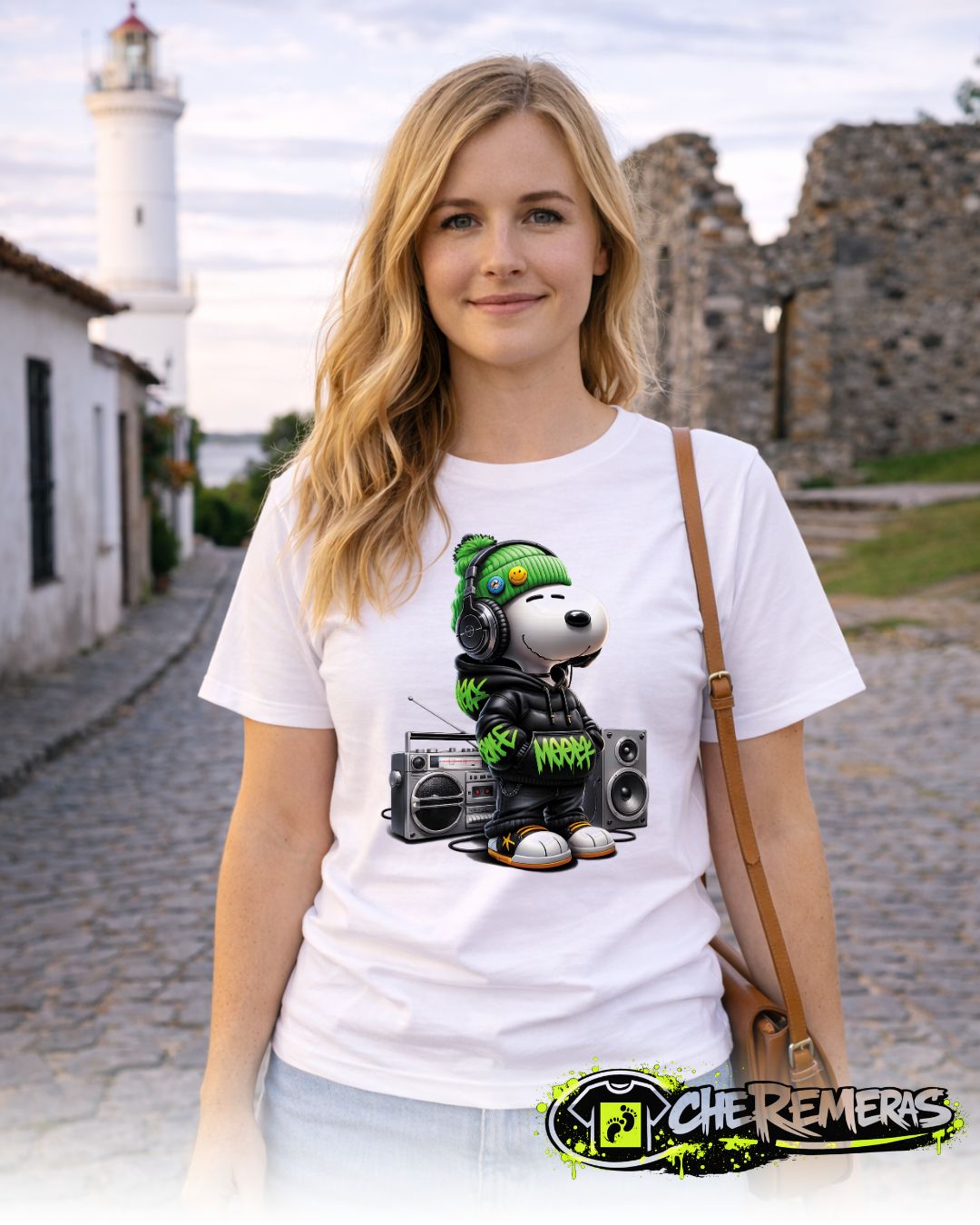 Remera Snoopy #56 - Front White Solid