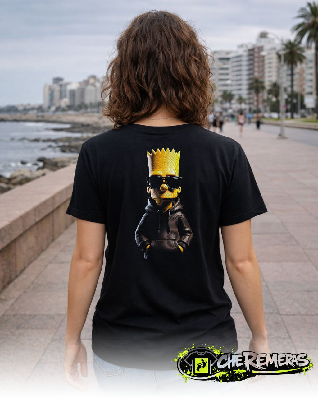 Remera Bart - #35 - Back Black Solid