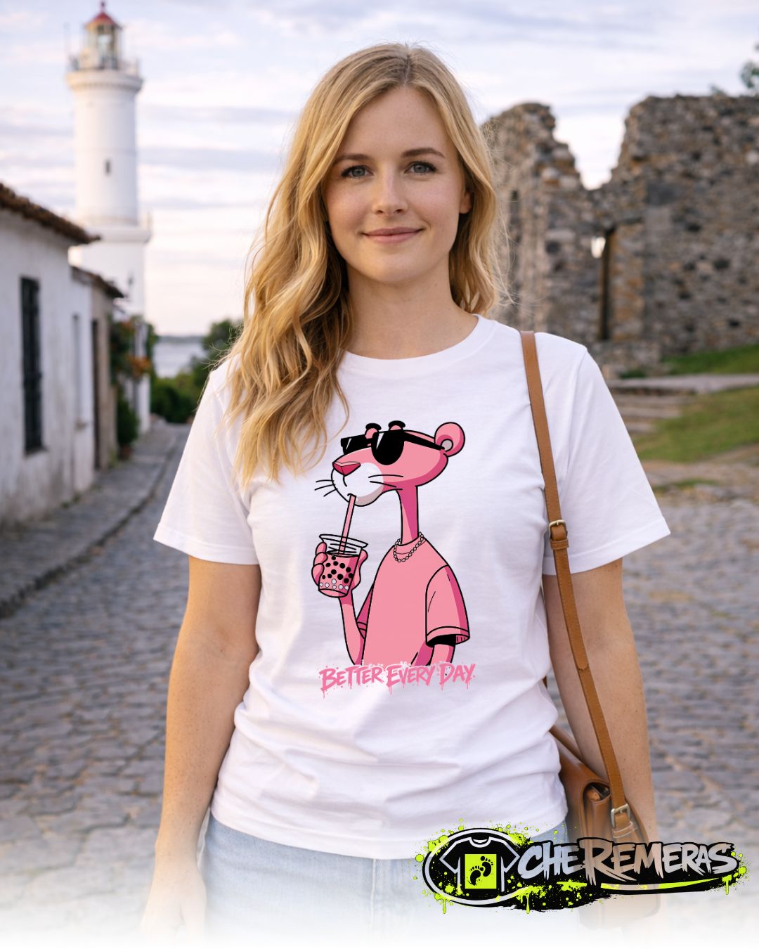 Remera The Pink Panther #236 - Front White Solid