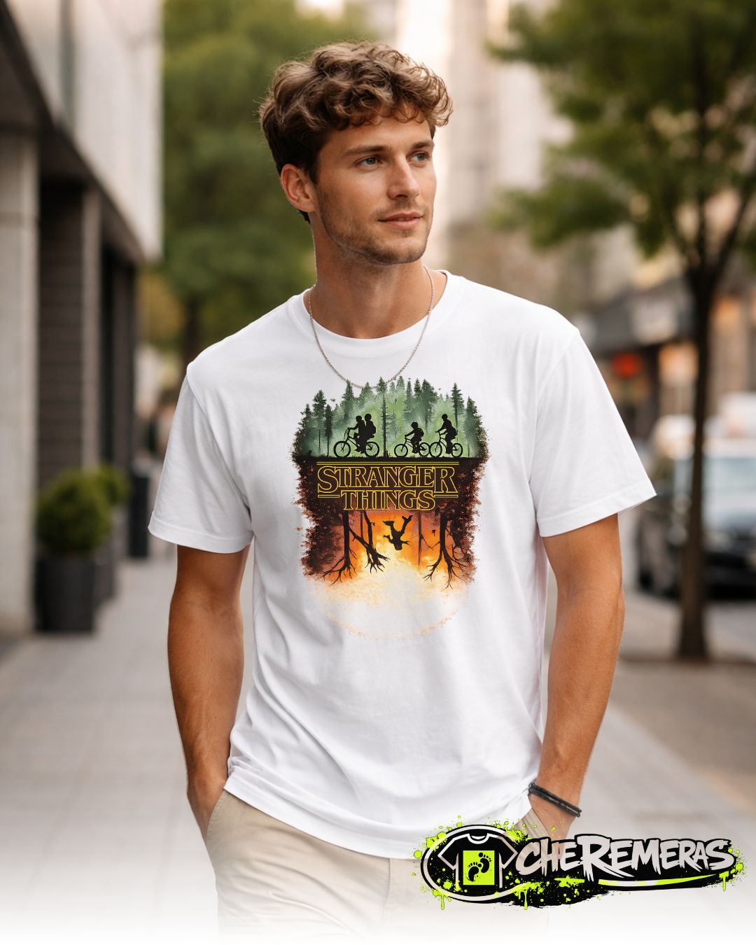 Remera Stranger Things #23 - Front White Solid