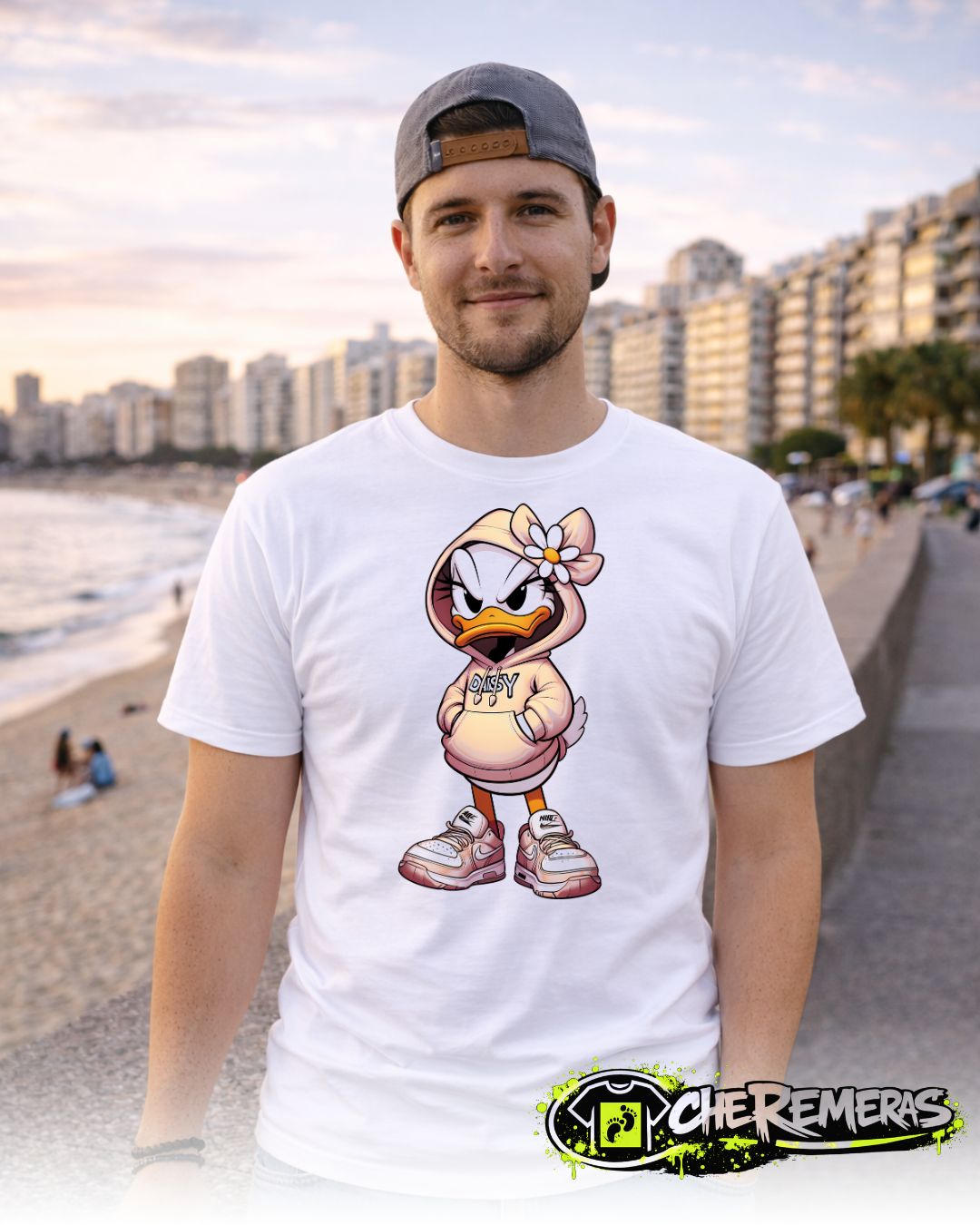 Remera Daisy Duck #212 - Front White Solid