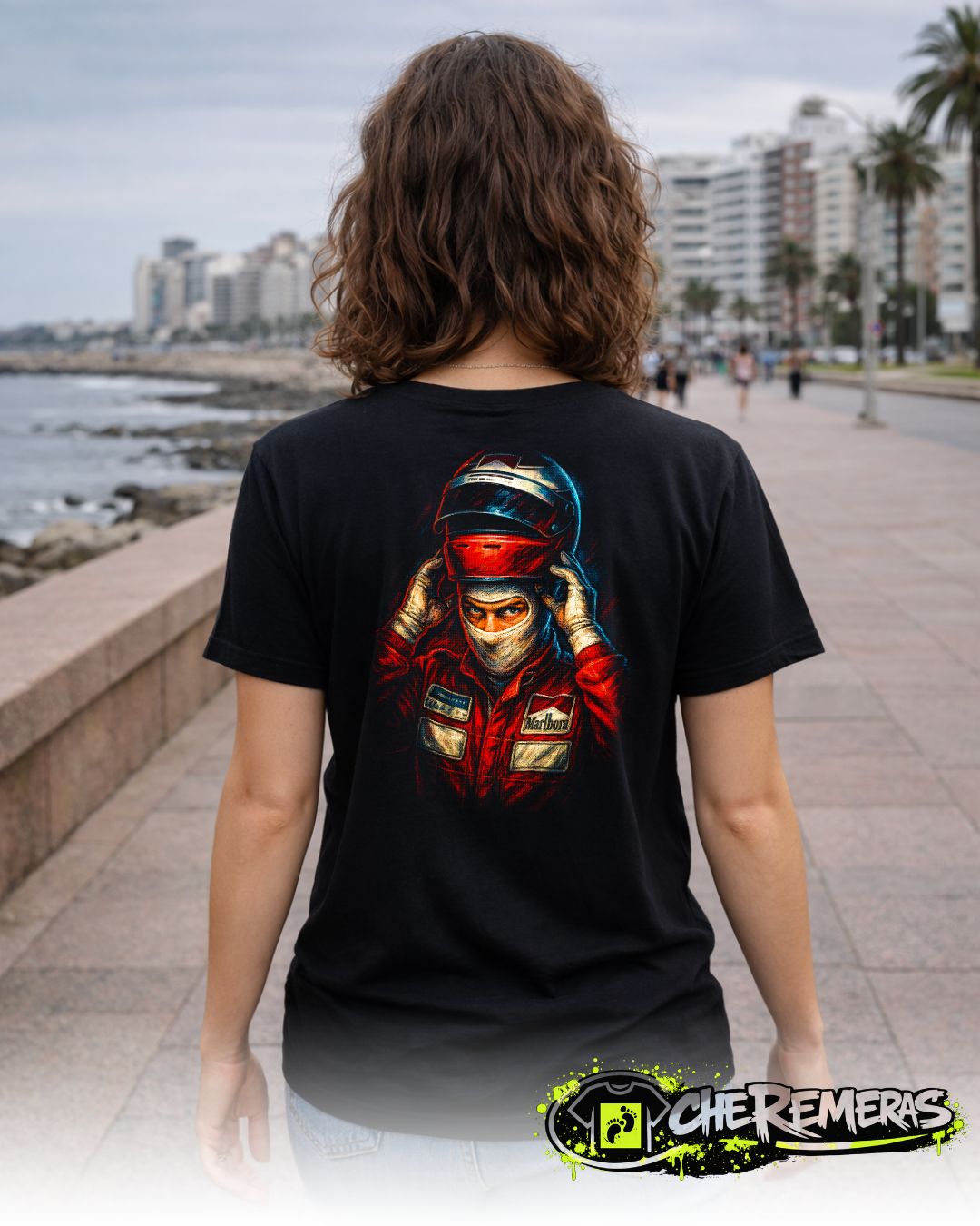 Remera F1 Retro #63 - Back Black Solid