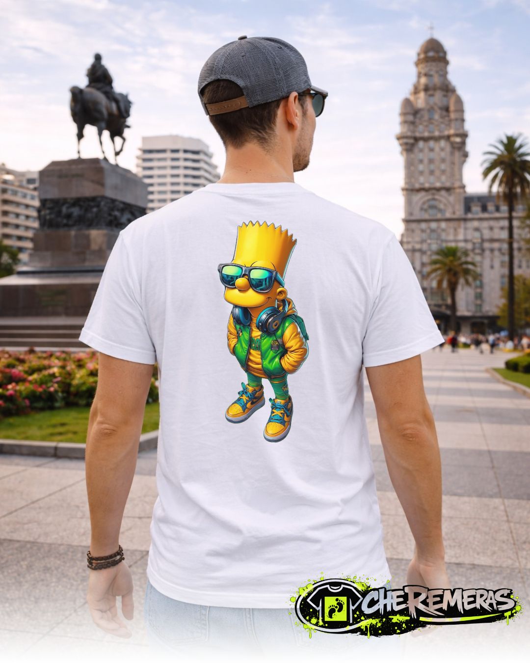 Remera Bart #54 - Back White Solid