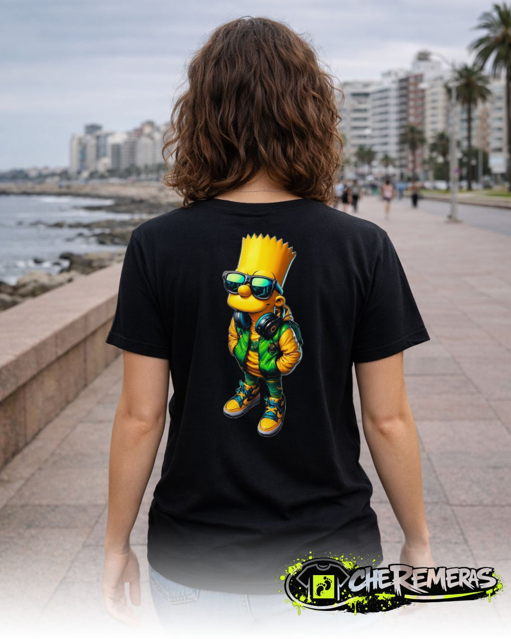 Remera Bart #54 - Back Black Solid