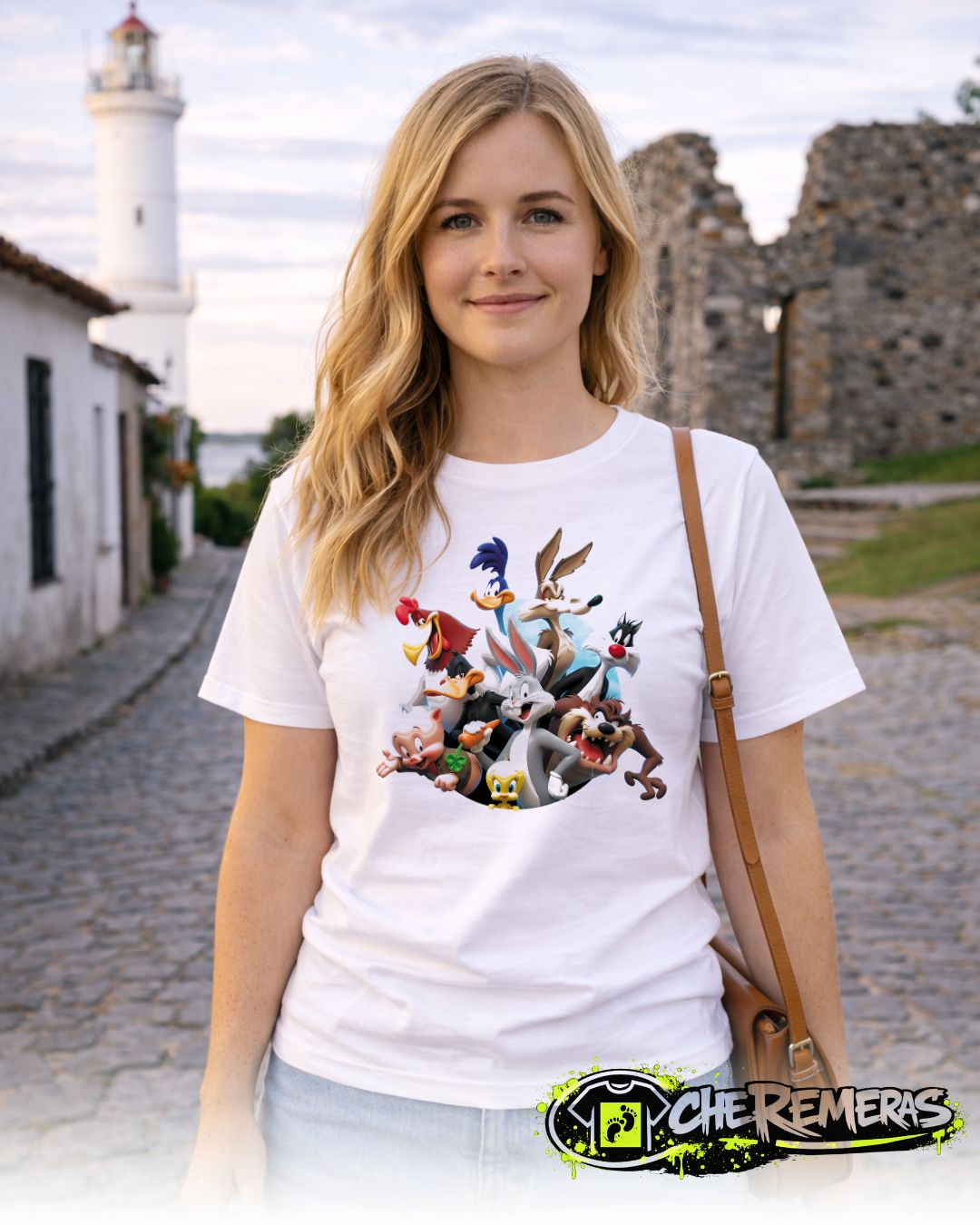 Remera Looney Tunes #204 - Front White Solid