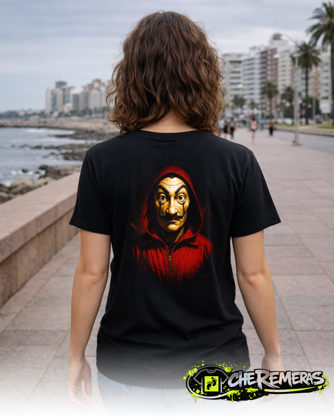 Remera La Casa De Papel #178 - Back Black Solid