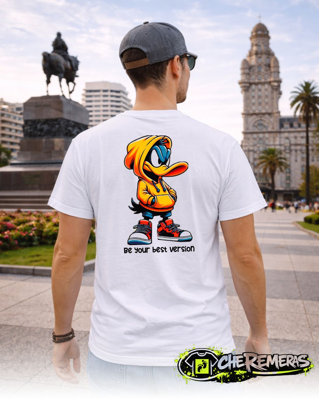 Remera Pato Lucas #99 - Back White Solid