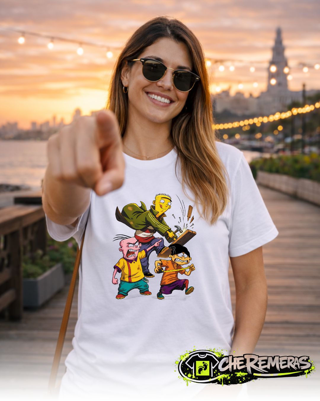 Remera Ed Edd y Eddy #248 - Front White Solid